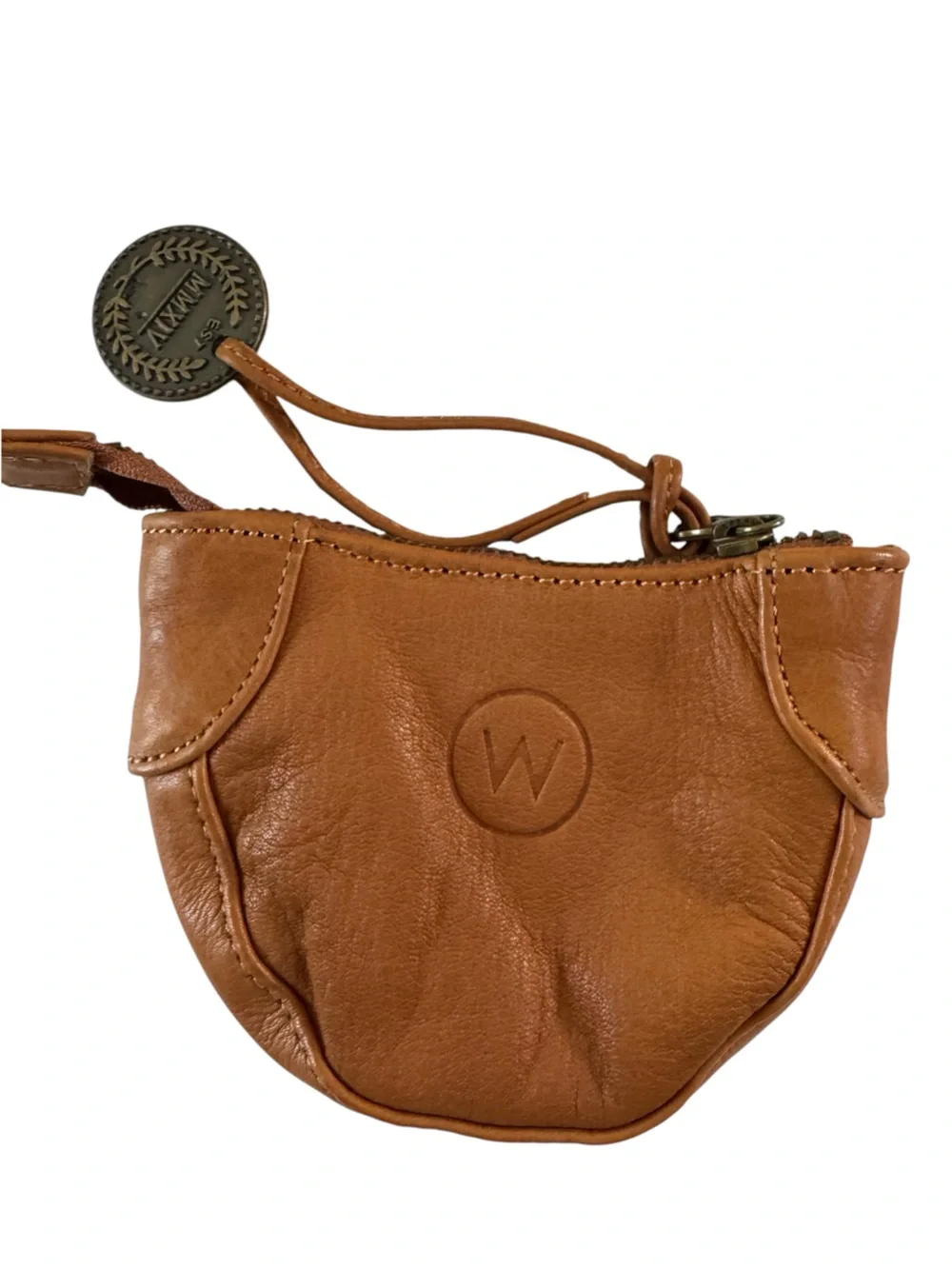 Wanderers Pozzuoli backpack + mini coin pouch tan leather excellent #NE252